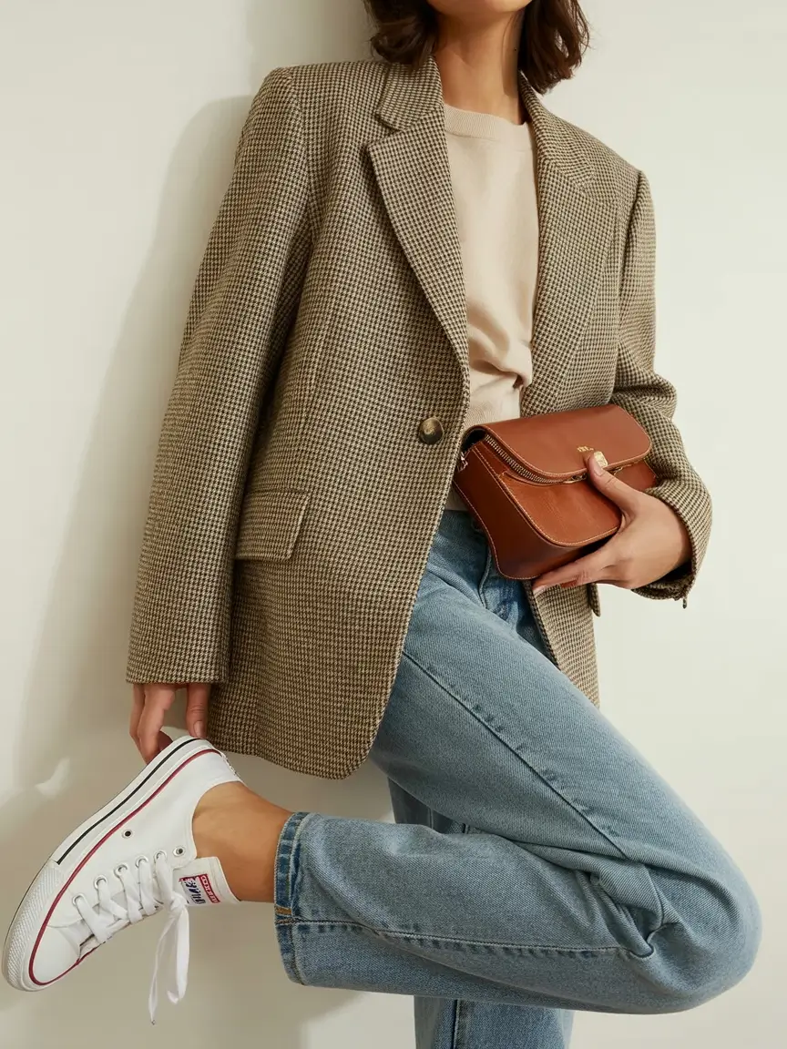 capsule wardrobe outfits 2026 French-Inspired Casual Blazer Energy