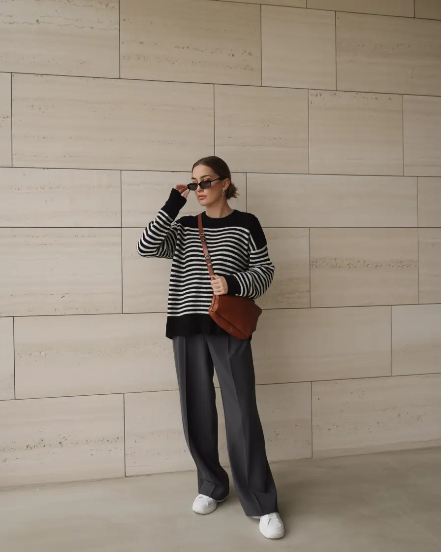capsule wardrobe outfits 2026 Stripes and Structured Simplicity