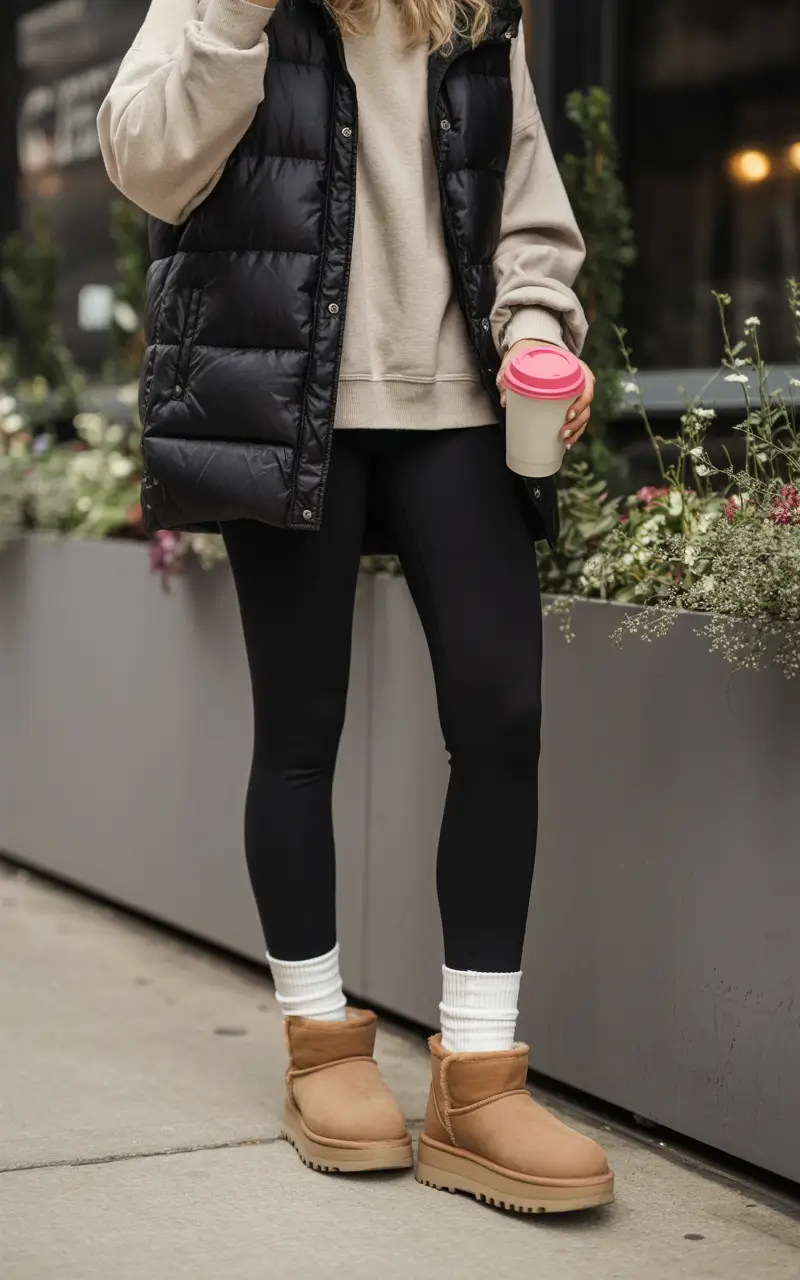 ugg outfits leggings Sporty Comfort in Urban Cool