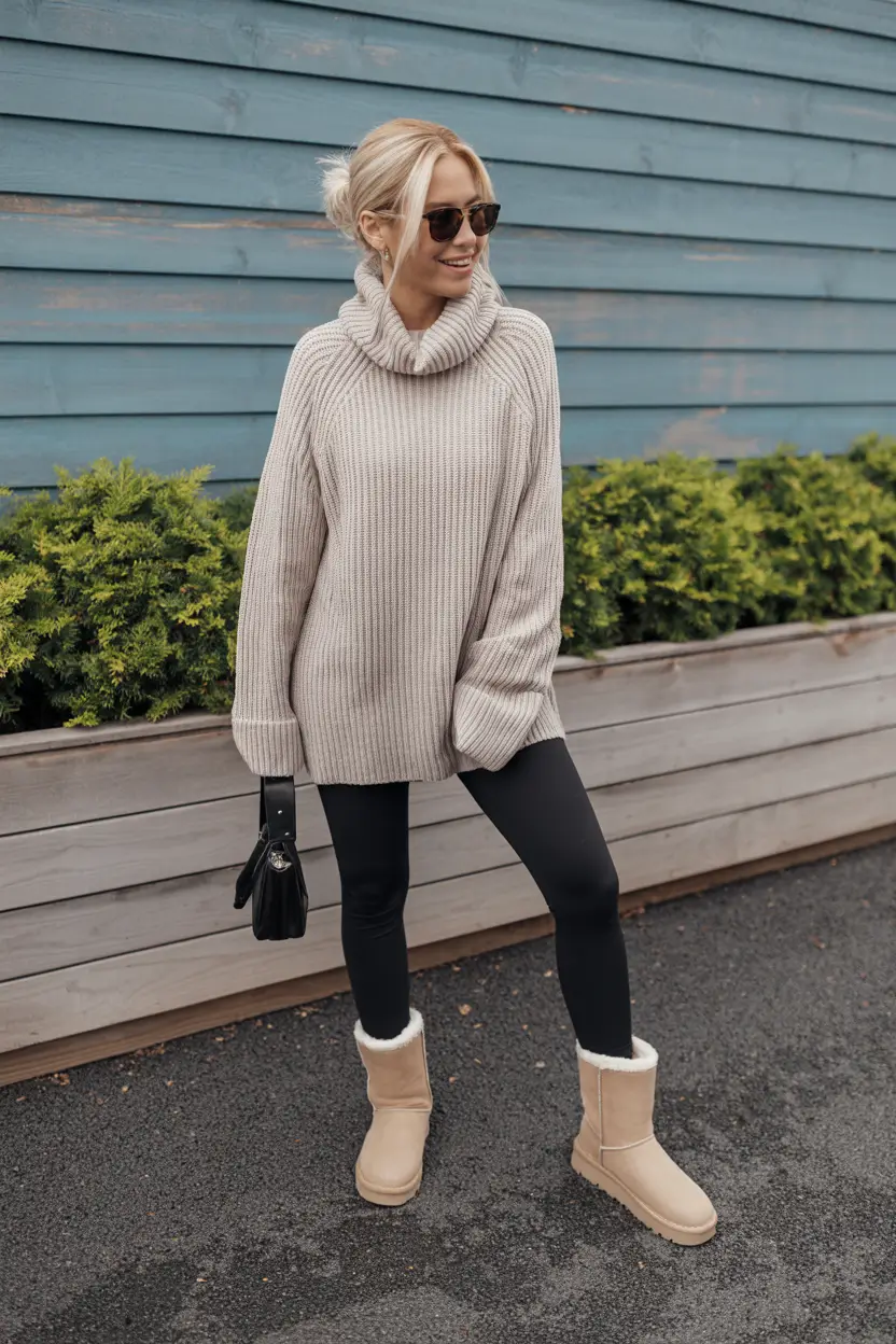 ugg outfits women Cozy Neutrals with a Touch of Ease