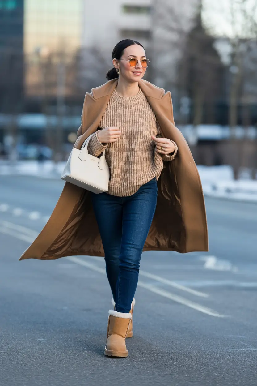 ugg outfits jeans Refined Layers and Winter Glow