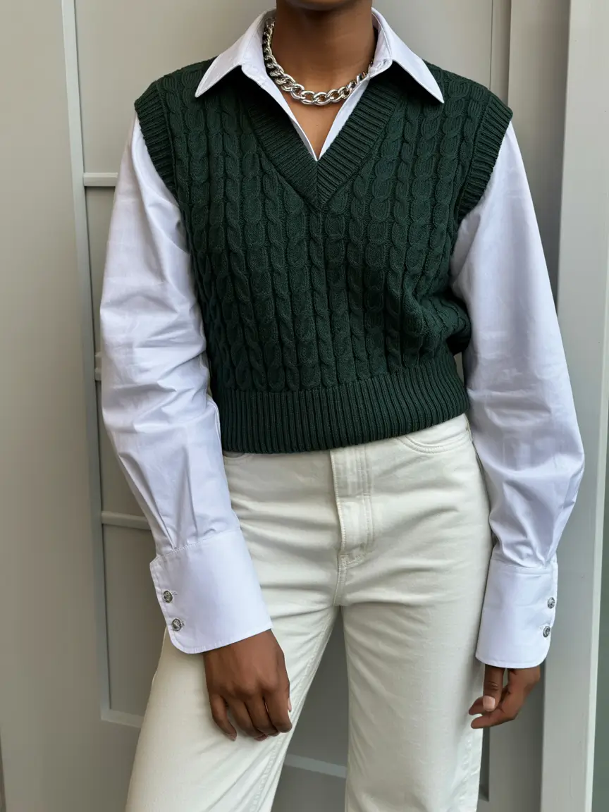 outfits for black women fall Classic Layers with a Preppy Twist