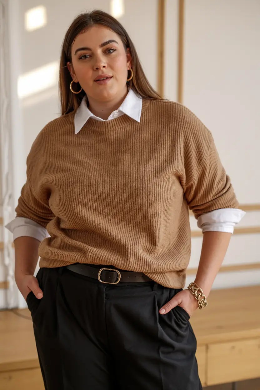 plus size outfits Preppy with a Twist
