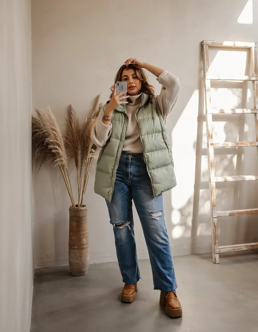 plus size outfits winter Soft Neutrals and Effortless Warmth