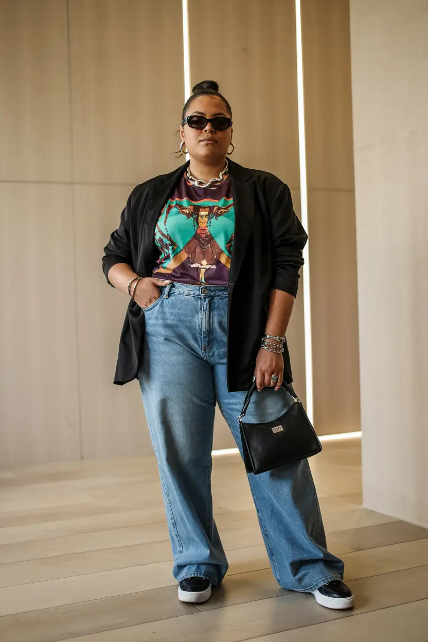 plus size outfits casual Graphic Edge Revival