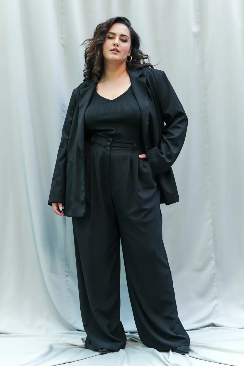 plus size outfits Power Tailoring Reimagined