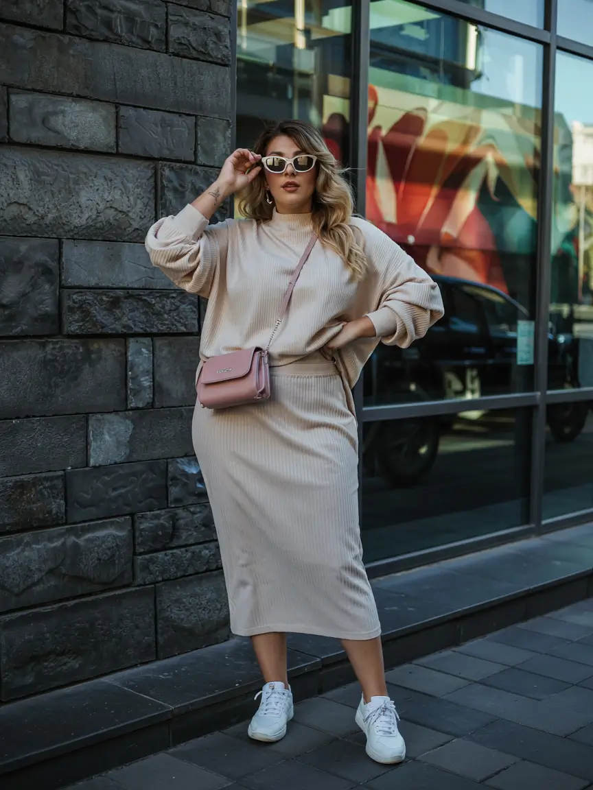 plus size outfits Monochrome Ease