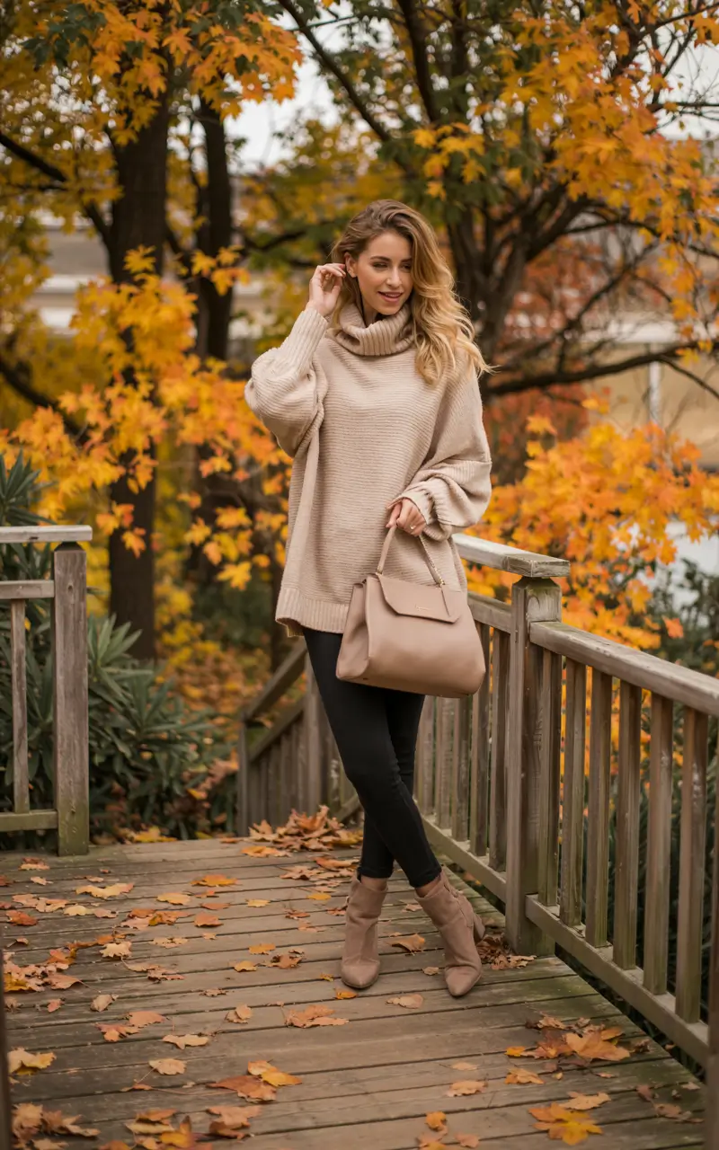 sweater outfits women Beige Serenity: Soft Layers for Early Fall