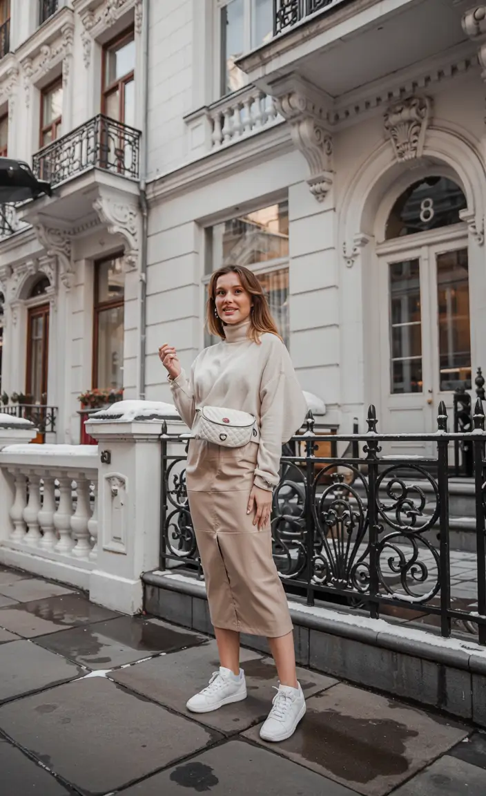 sweater outfits fall City Chic in Tonal Neutrals