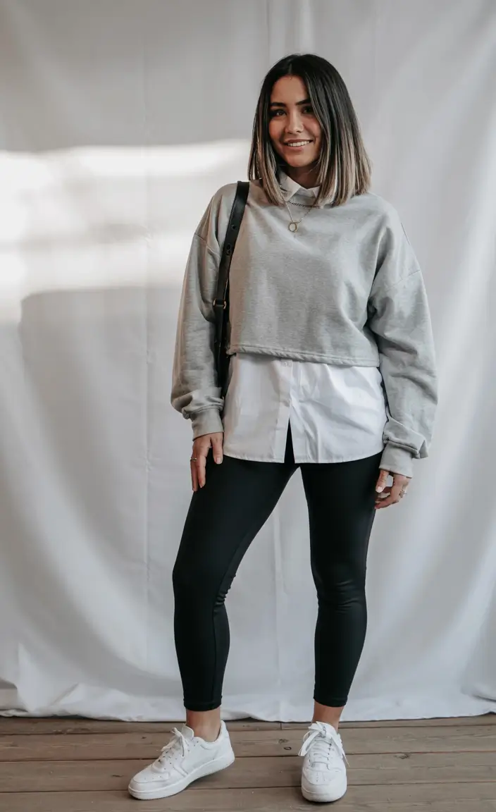 outfits midsize girl Layered Streetwear With a Clean Athletic Twist