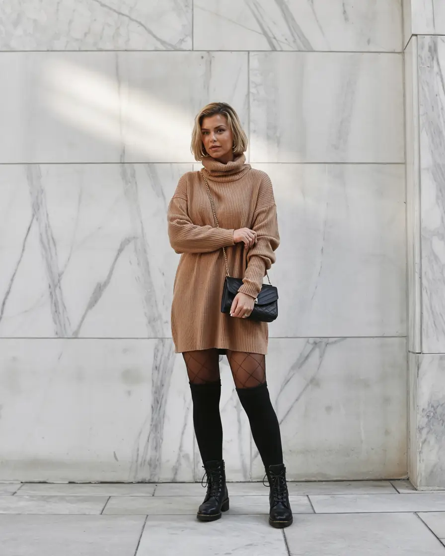 outfits midsize girl Soft Knit Drama With a City-Ready Edge