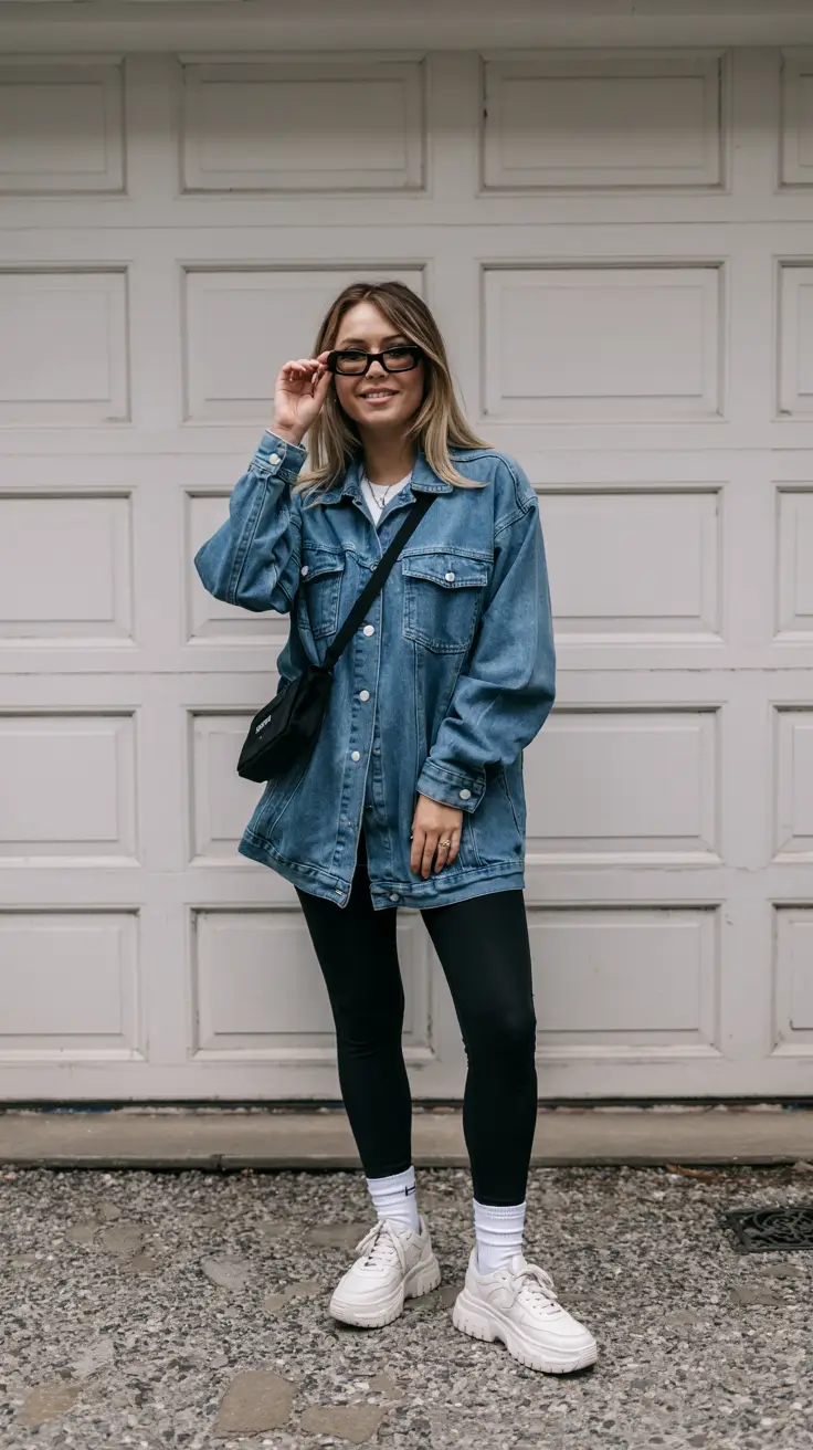 Cute midsize outfits 2026 - Denim Oversize Comfort for Everyday Errands