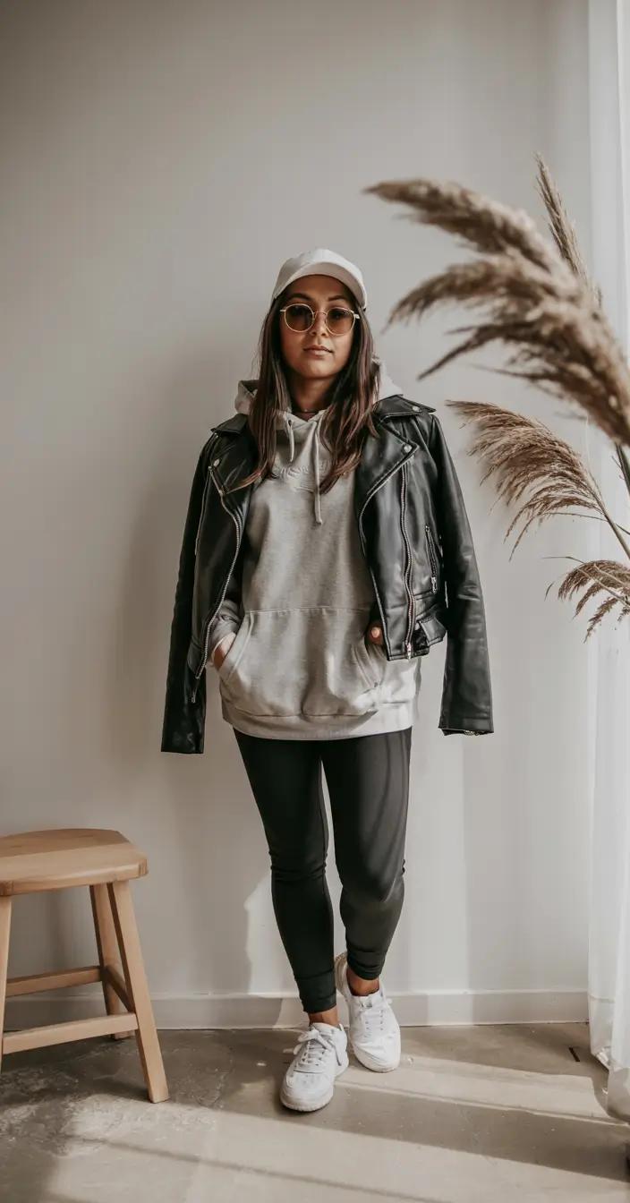 Cute midsize outfits 2026 - Sporty Urban Layers With a Touch of Attitude