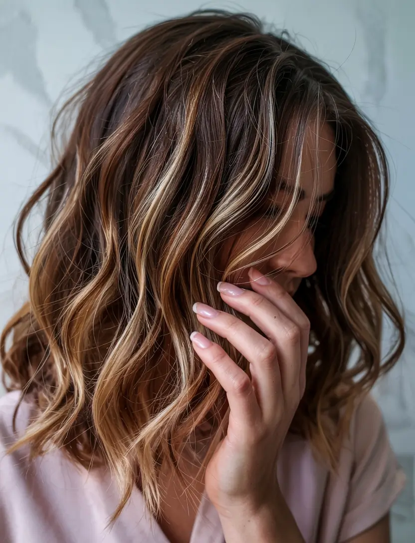 dark blonde hair color 2026 Toffee Waves