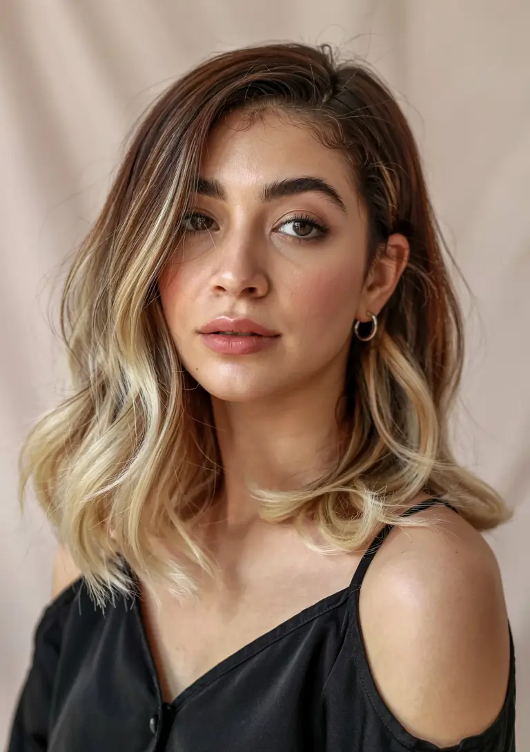 dark blonde hair color 2026 soft caramel contour bob