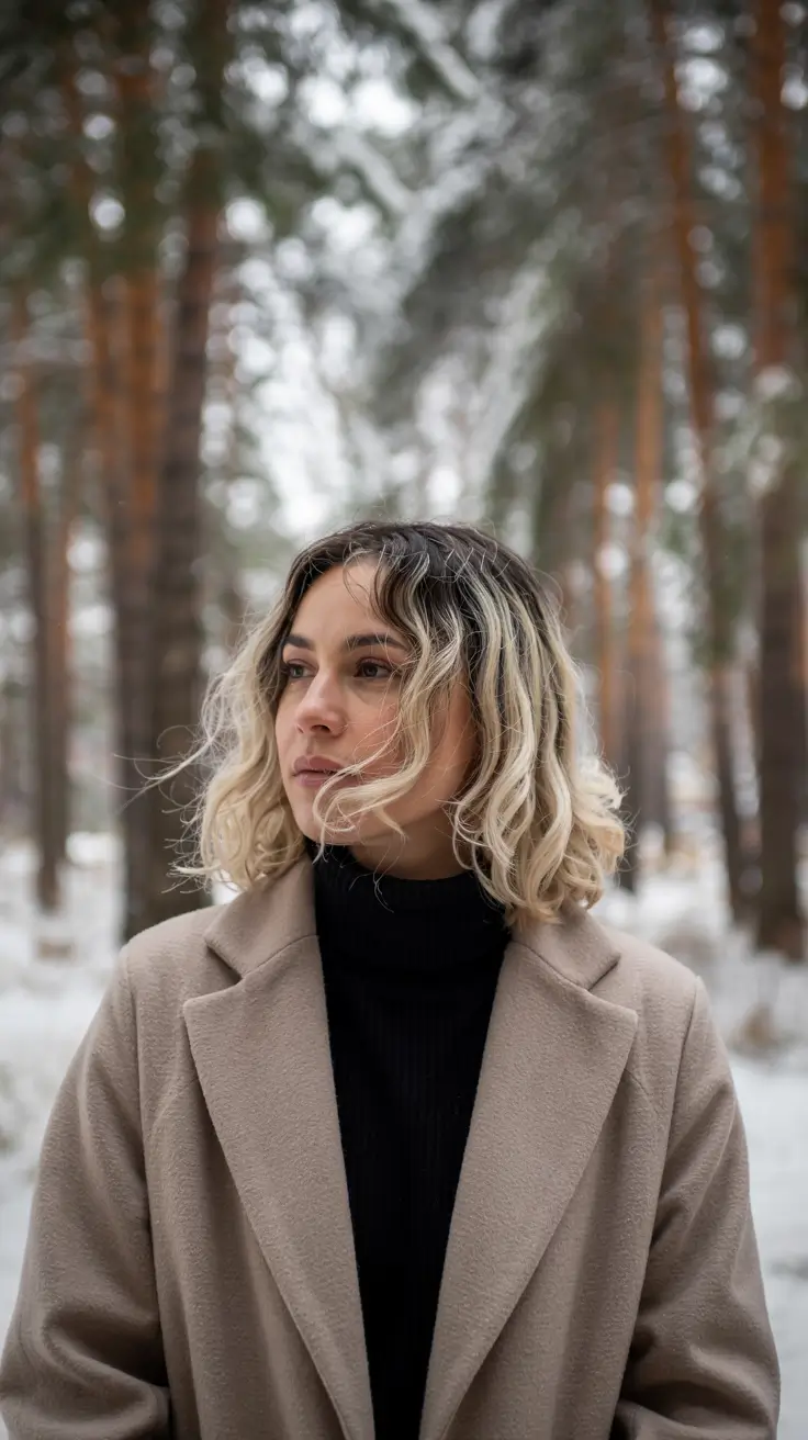 dark blonde hair color 2026 Winter Contrast Blonde