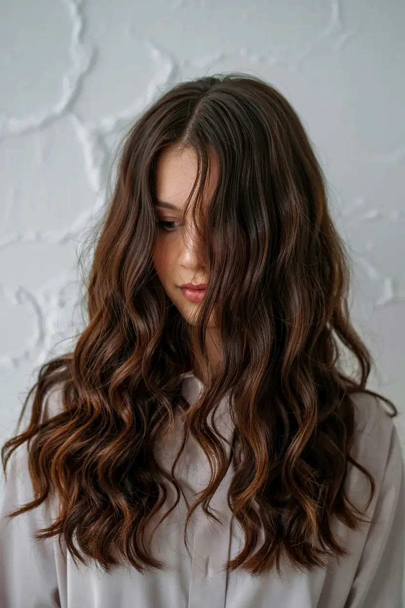 dark brown hair color 2026 modern brunette volume