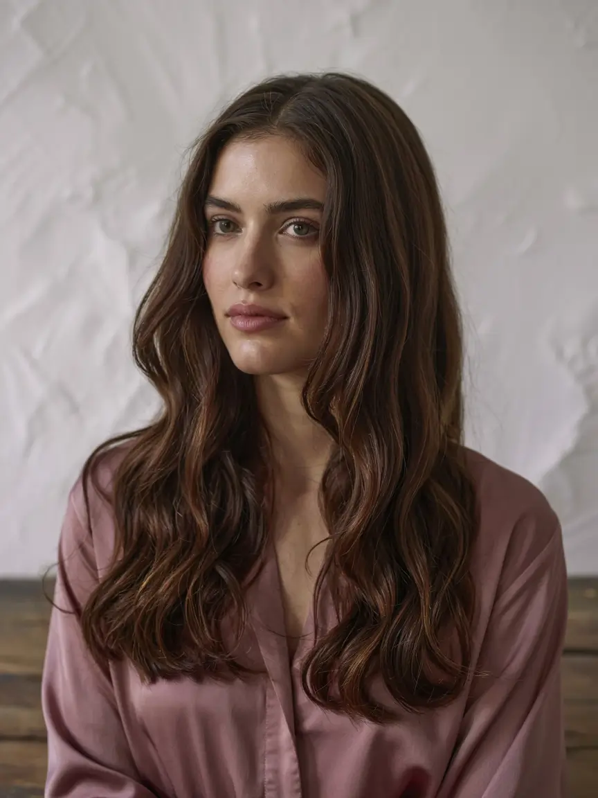 dark brown hair color 2026 Rosewood Whisper