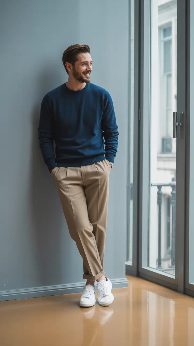 outfits for men formal Effortless Elegance in Neutrals and Navy