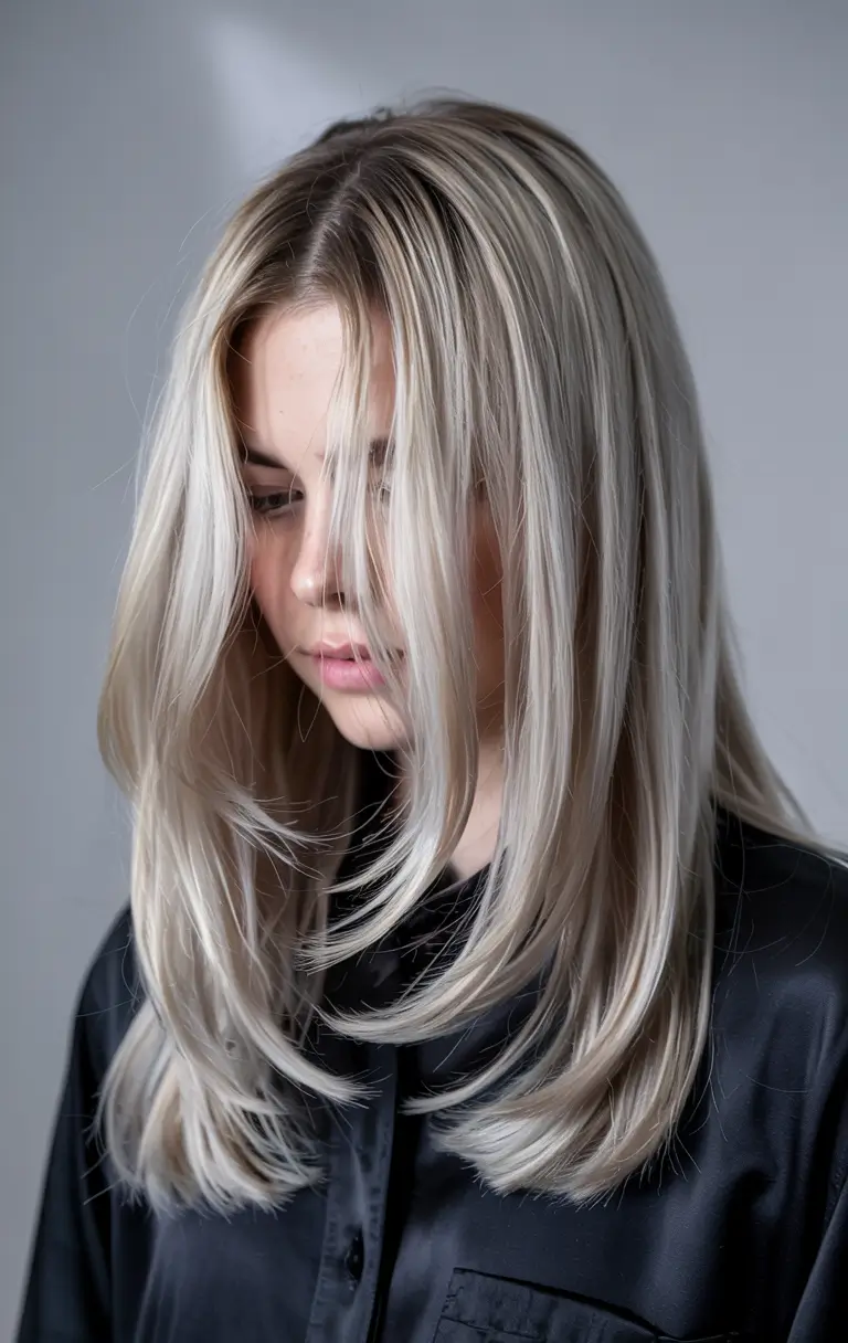 hair color ideas 2026 Icy Moonlight Layers