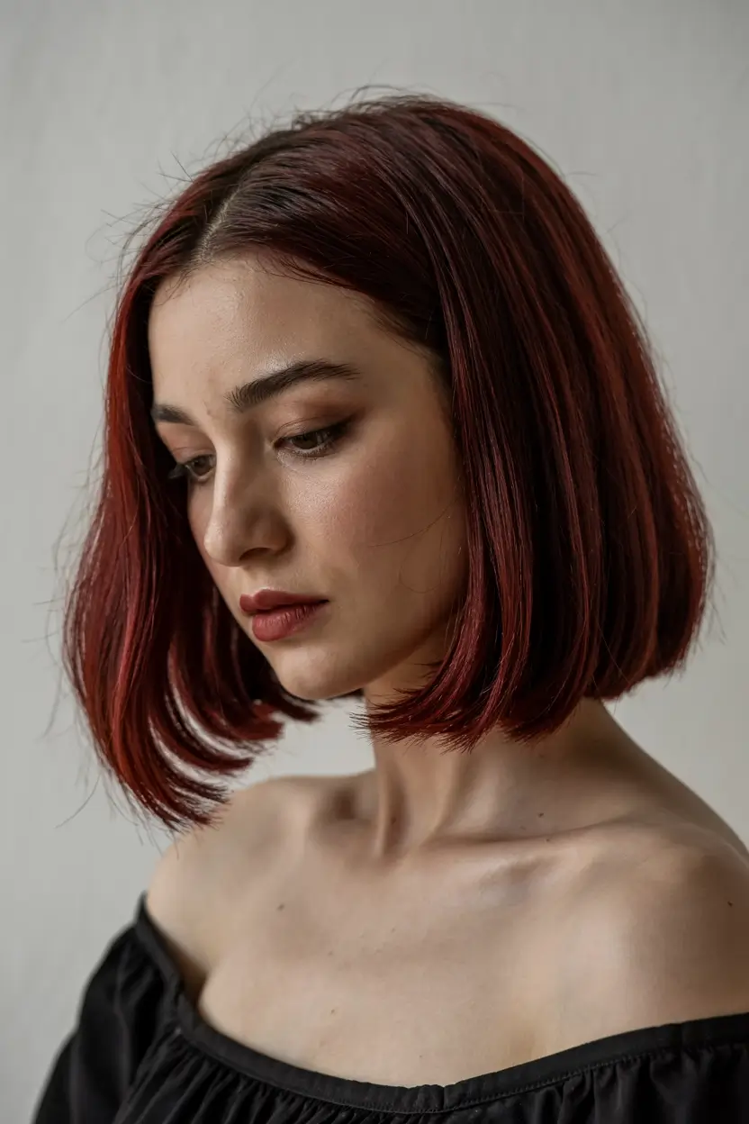 hair color ideas 2026 Cranberry Silk Crop