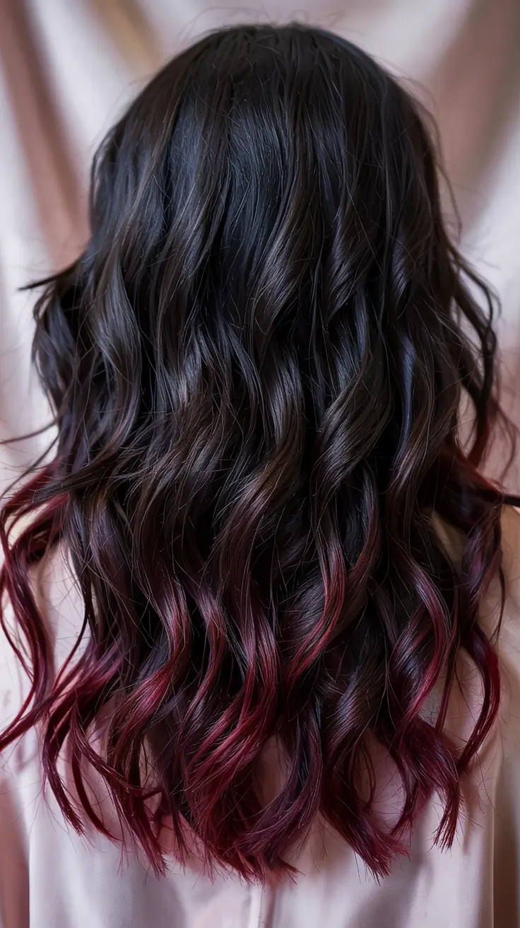 Hair color ideas 2026 Cherry Velvet Ombre
