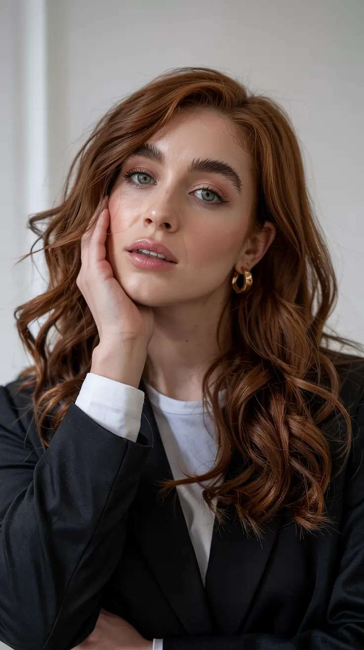 Hair Color Trends 2026 Soft Auburn Elegance