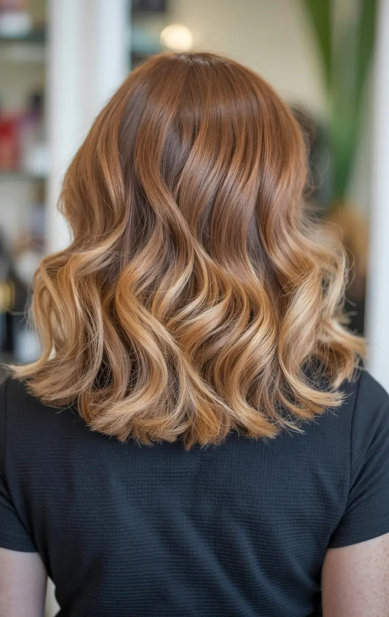Honey blonde hair color 2026 Caramel Whisper Waves