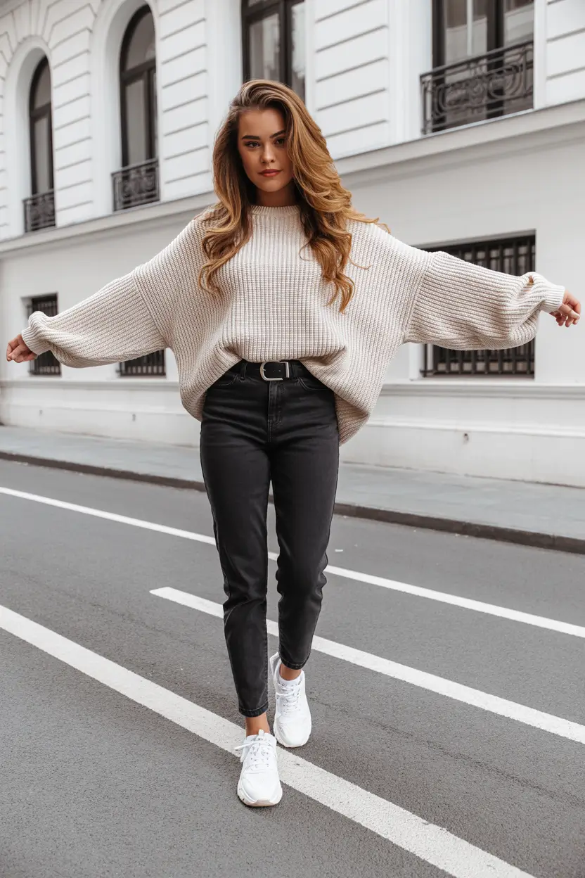 jeans outfits winter Cozy Neutrals for Chilly Days