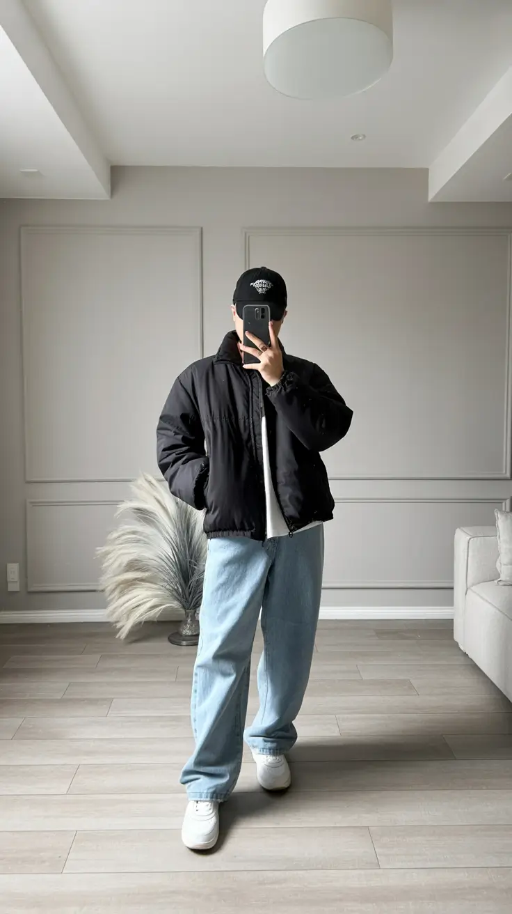 jeans outfits winter Minimalist Street Energy