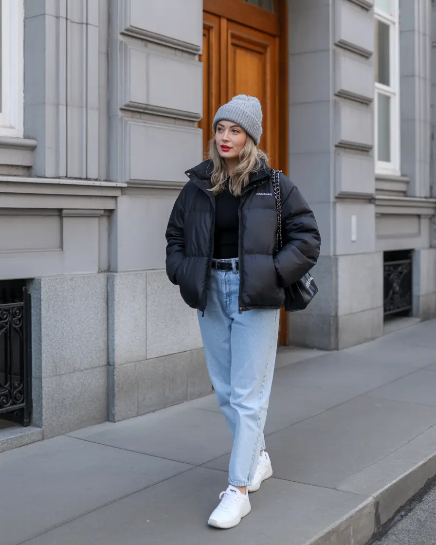 jeans outfits winter Winter Street Chic