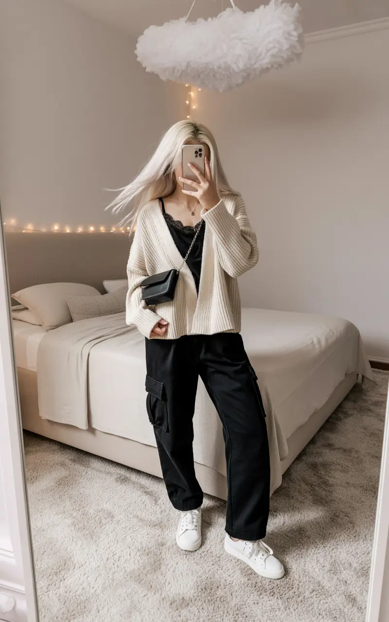 jeans outfits women Soft Cargo Chic