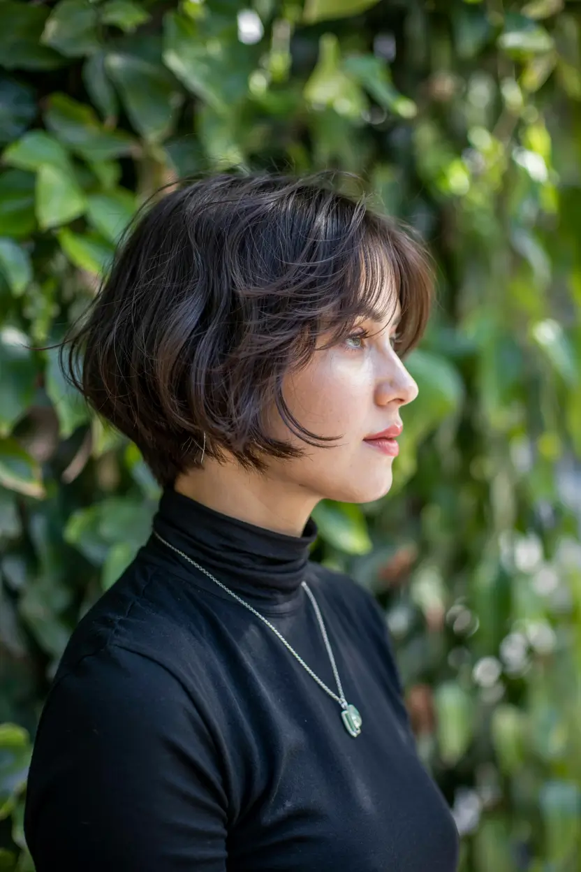 choppy bob haircuts 2026 soft espresso bob with wispy layers