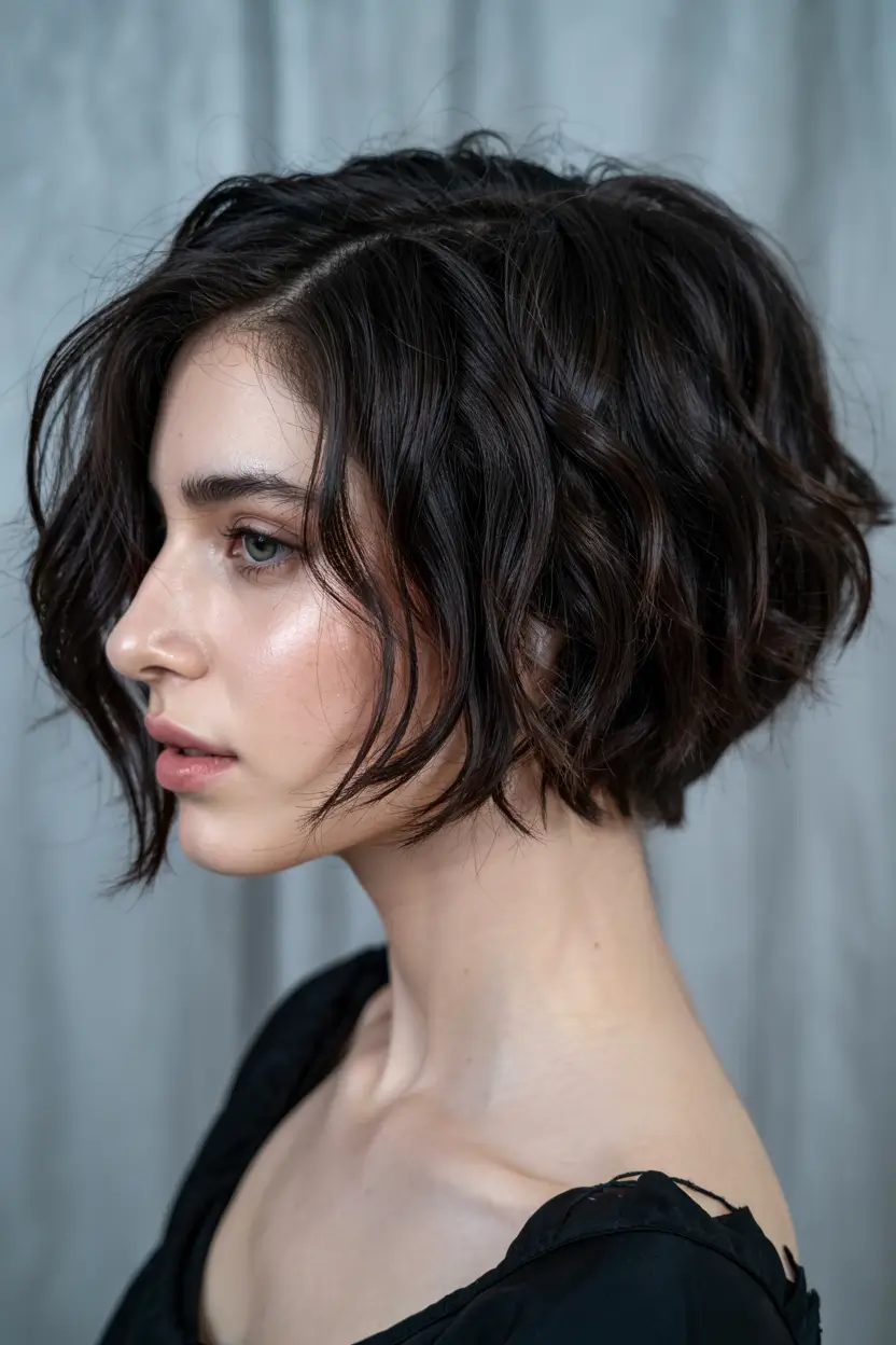 choppy bob haircuts 2026 modern wavy bob with depth