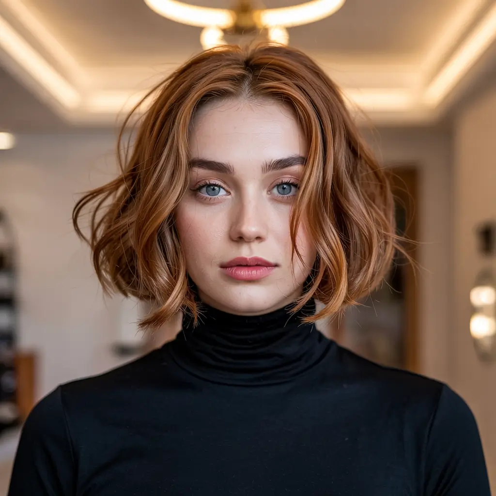 choppy bob haircuts 2026 copper glow bob with effortless bounce