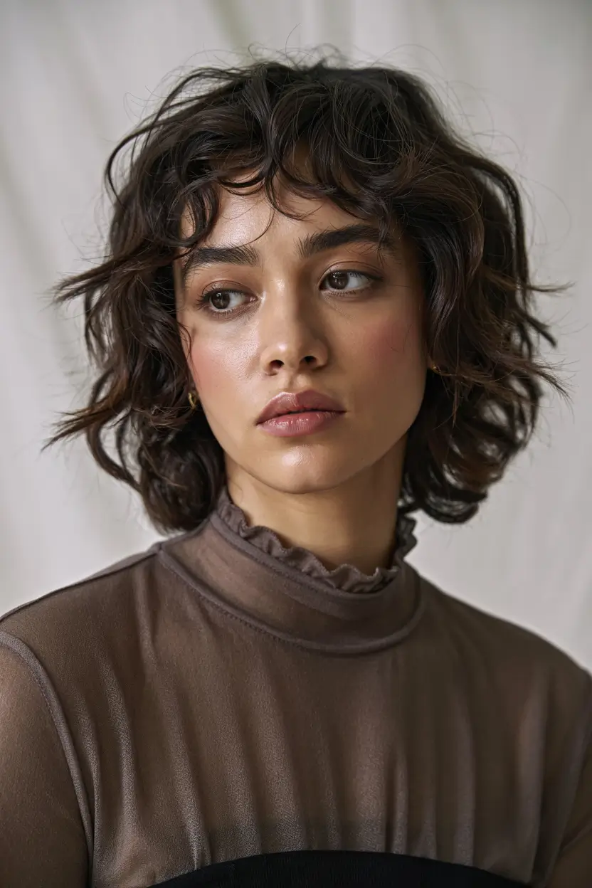 choppy bob haircuts 2026 messy french bob with natural fringe