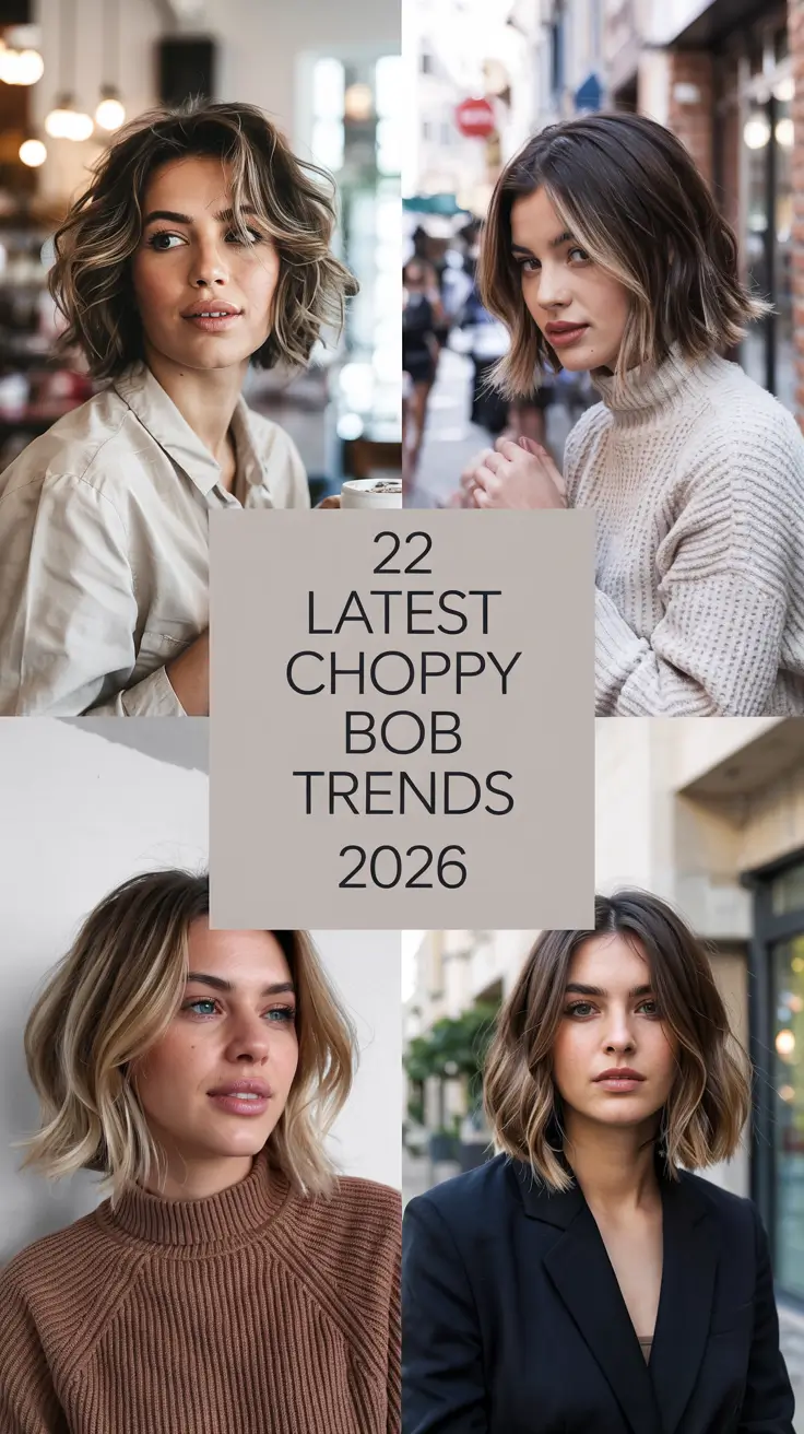 Latest Choppy Bob Trends 2026 – Modern Textured Cuts for Every Hair Type