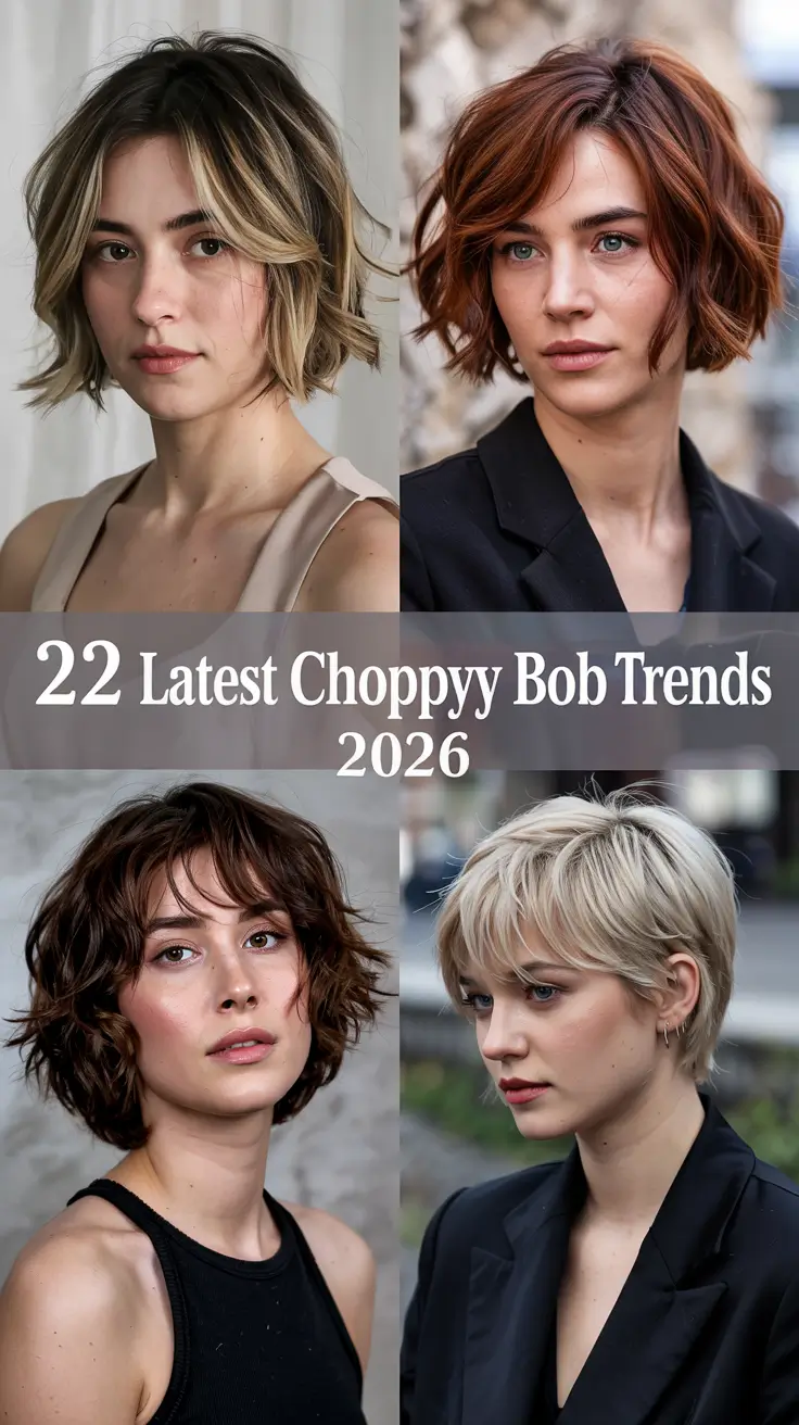 Latest Choppy Bob Trends 2026 – Modern Textured Cuts for Every Hair Type