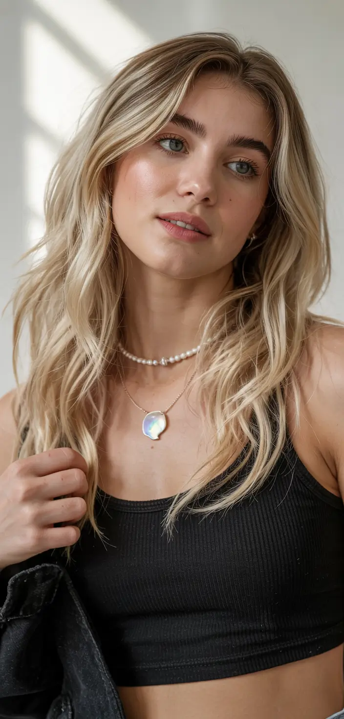 haircuts for long hair 2026 Soft Vanilla Blonde with Layers