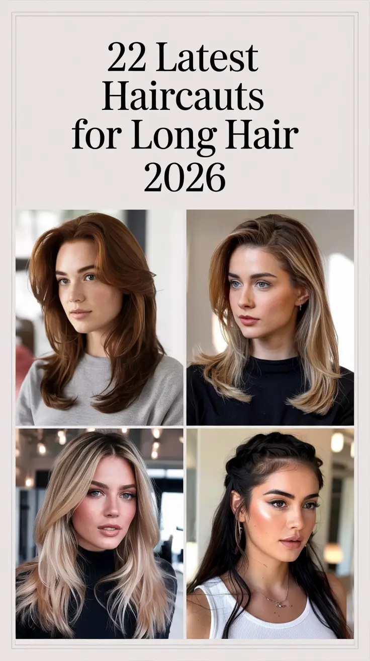 ✨ Latest Haircuts for Long Hair 2026 – Trendy Layered and Butterfly Cut Ideas ✨
