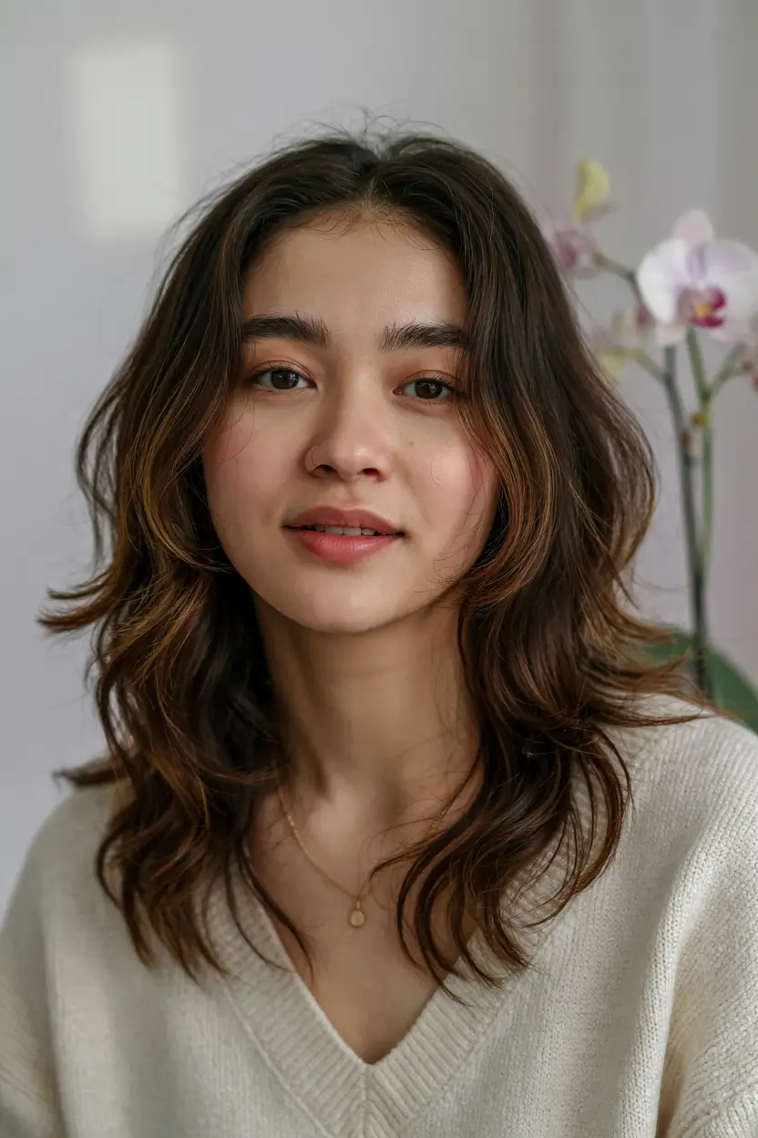 haircuts for medium hair wavy Effortless Wavy Volume