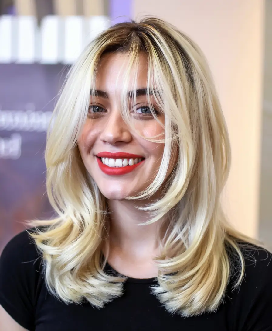 haircuts for thin fine hair medium shoulder length Classic Medium Layers with Modern Energy