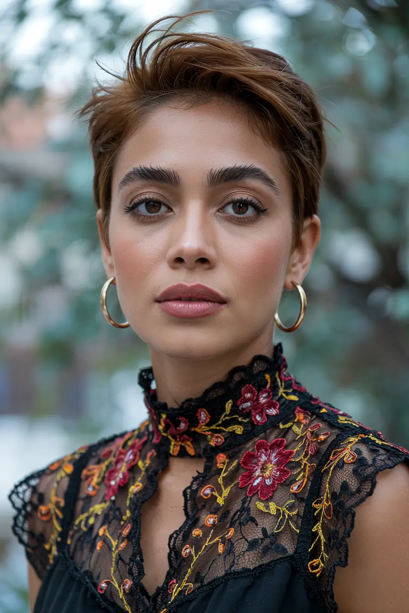 pixie haircuts Golden Terracotta Glow