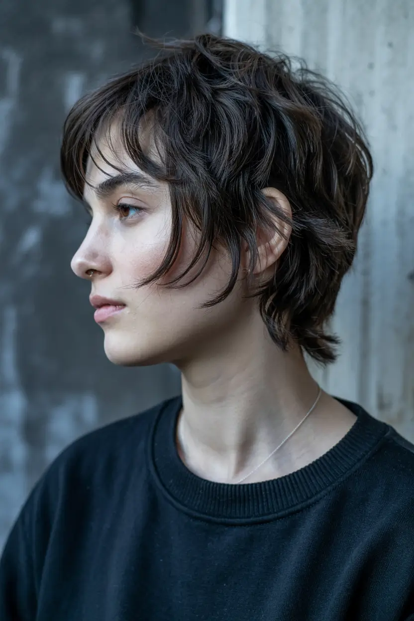 pixie haircuts Midnight Texture Flow