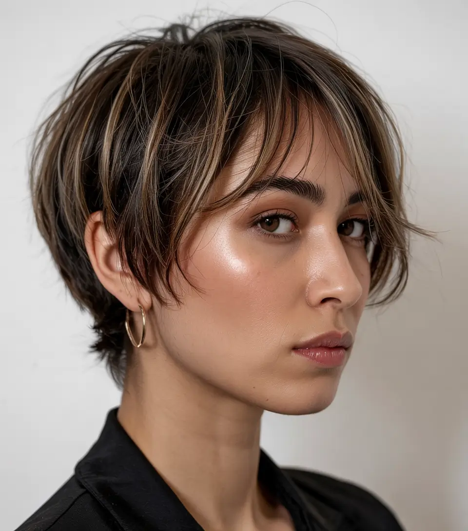 pixie haircuts Caramel Soft Shag Pixie