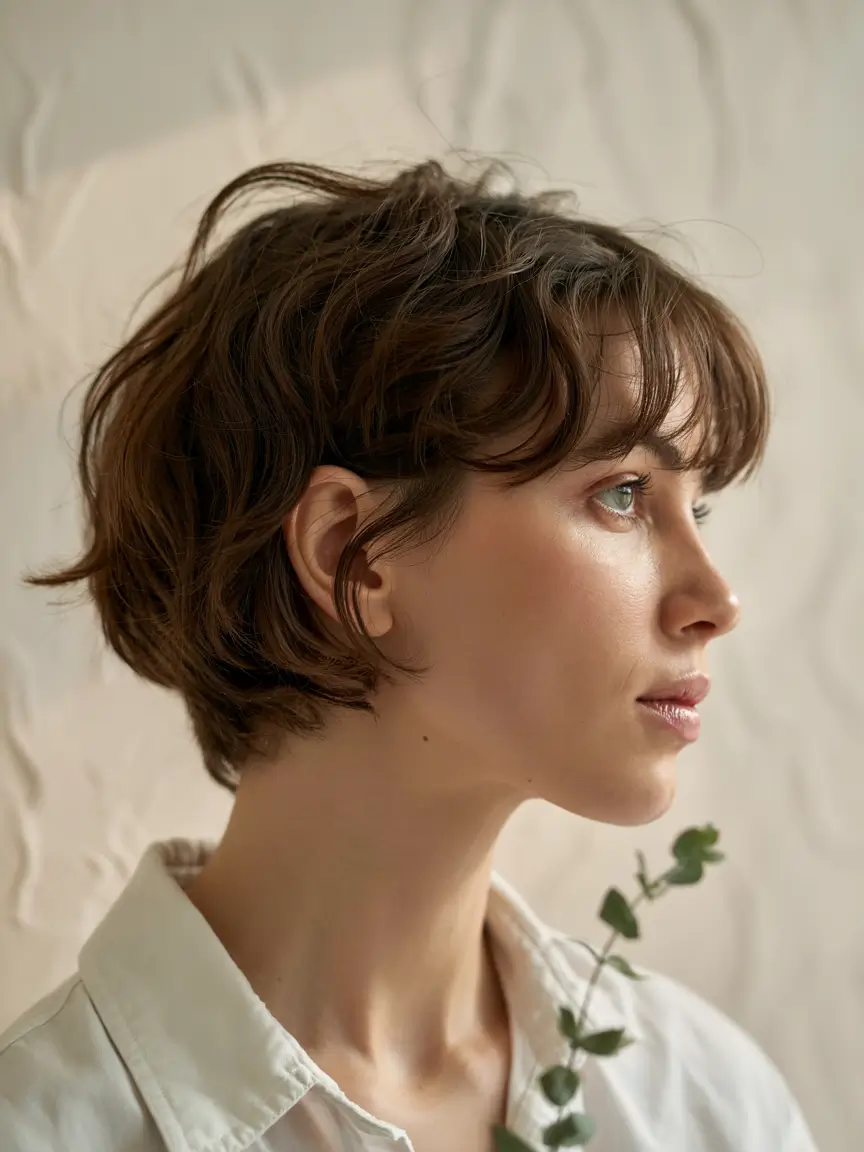 short haircuts with bangs Playful Layered Crop With Bangs