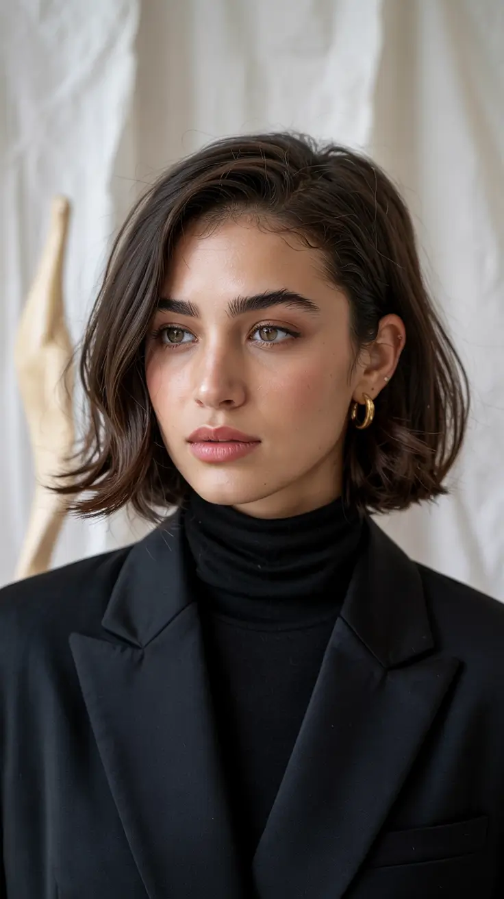 short haircuts for women Glossy Straight Bob With Natural Shine