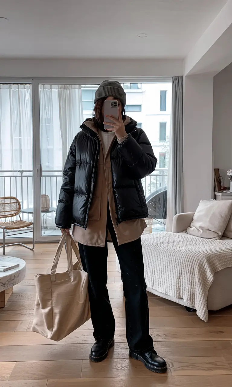 outfits layering winter Practical Neutrals & Triple Layers for Deep-Winter Warmth