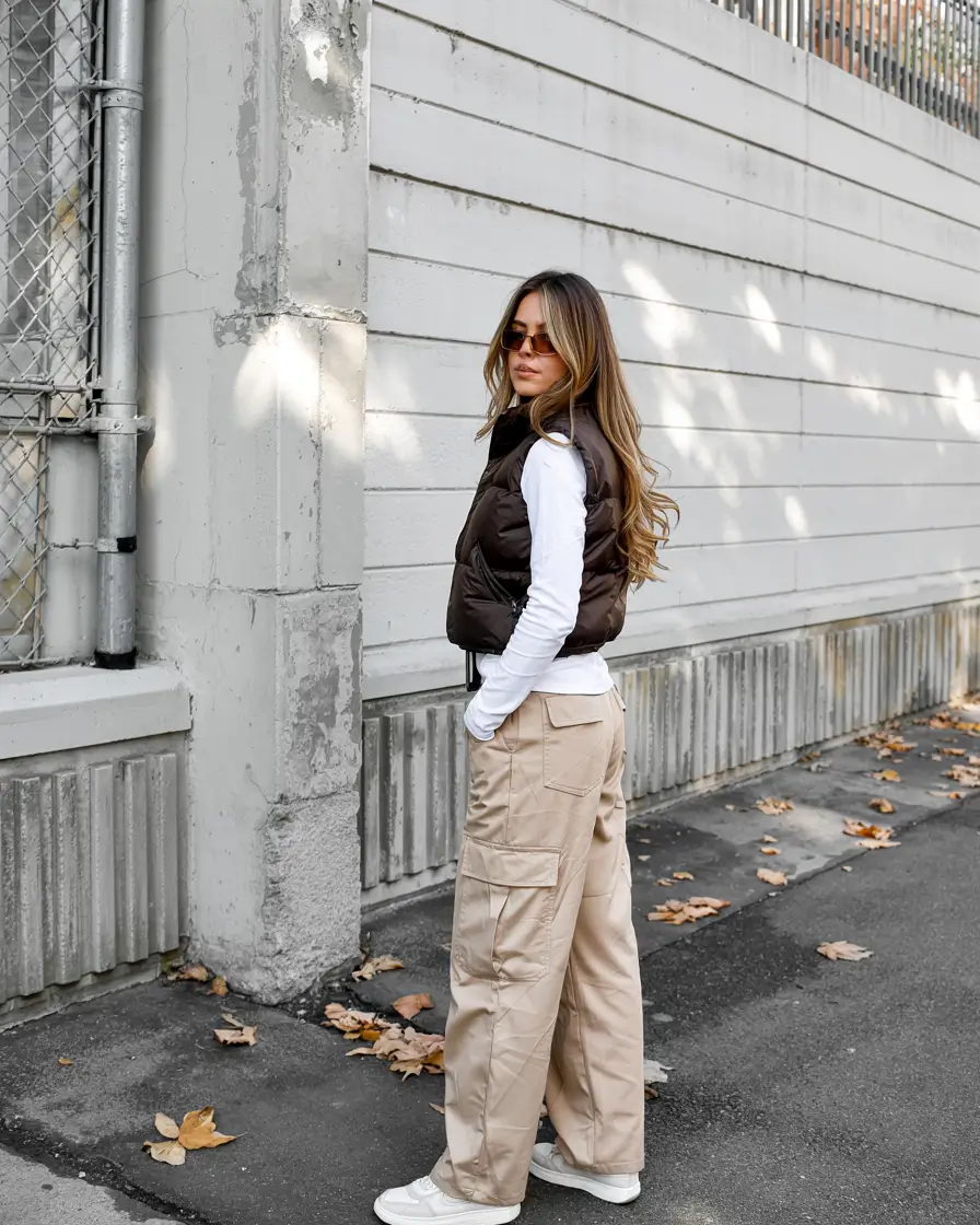 outfits layering ideas Casual Cargo Layers for Off-Duty Cool