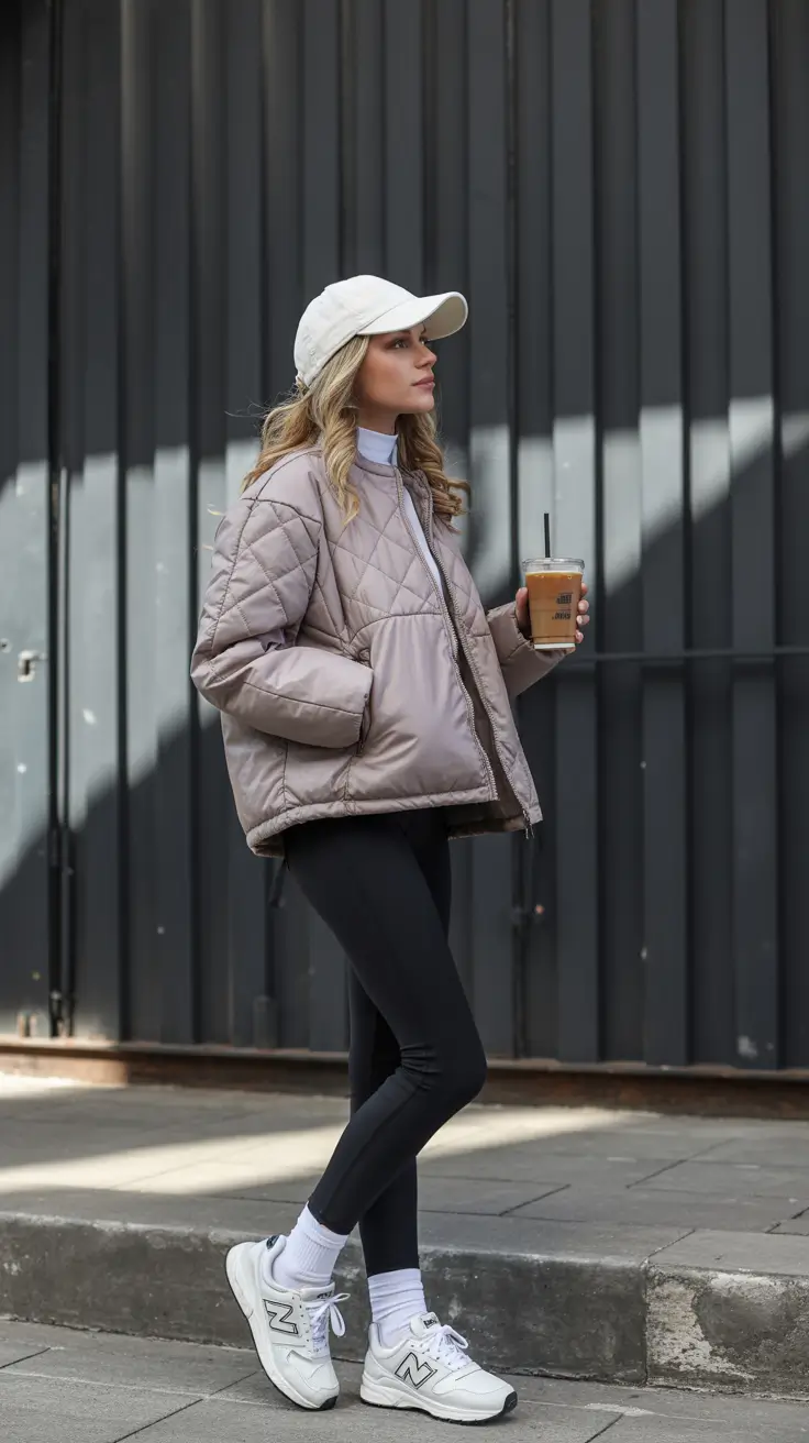 legging outfit inspiration 2026 Soft Neutrals on the Go